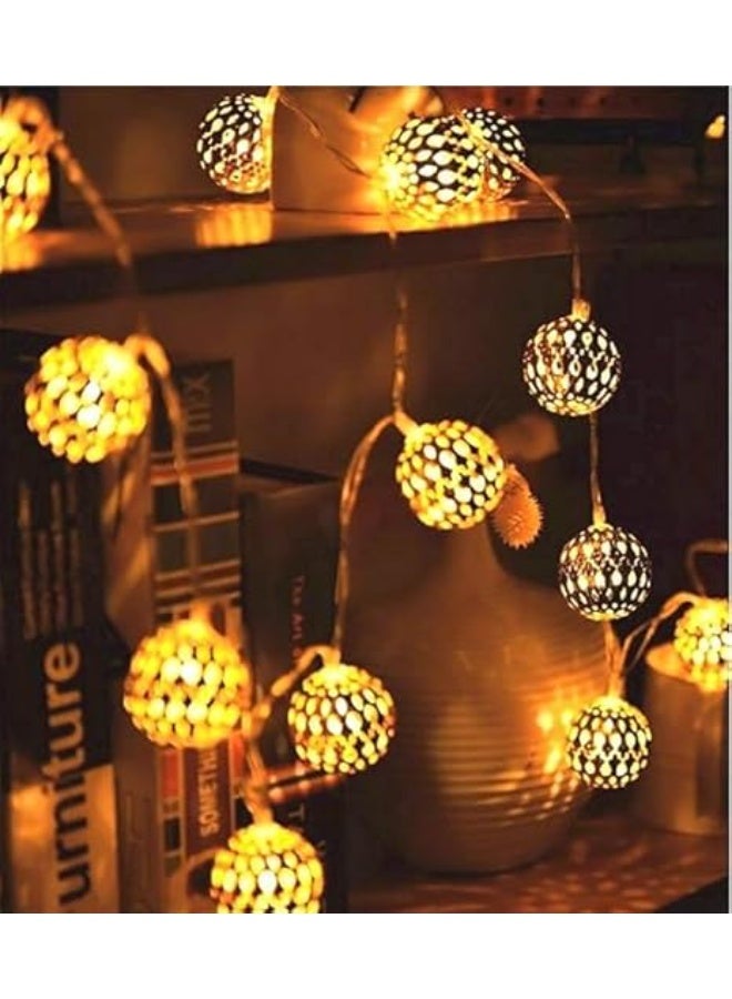 فرع رمضان كريم مضيء مصنوع من النحاس بسلك سيليكون متين بطول 3 مترتصميم فاخر بإضاءة دافئة تضفي لمسة روحانية على ديكور المنزل مثالي للتزيين في ليالي رمضان والمناسبات (Elc) - Image 2